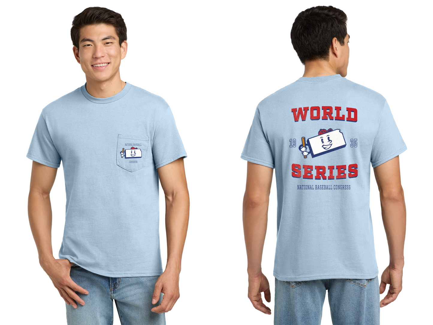 2026 KS Batter Pocket T-shirt (Sand or Light Blue)
