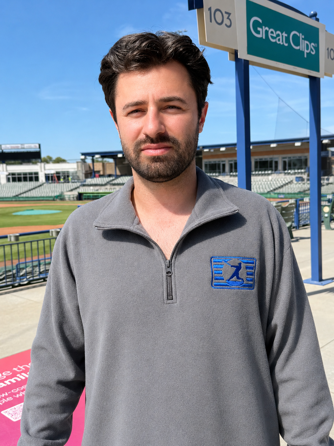 Grey Fleece 1/4 Zip Pullover