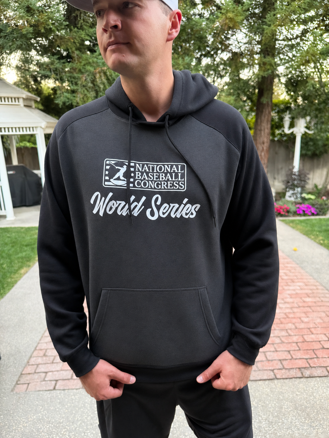 Black and Grey Hooded Sweatshirt