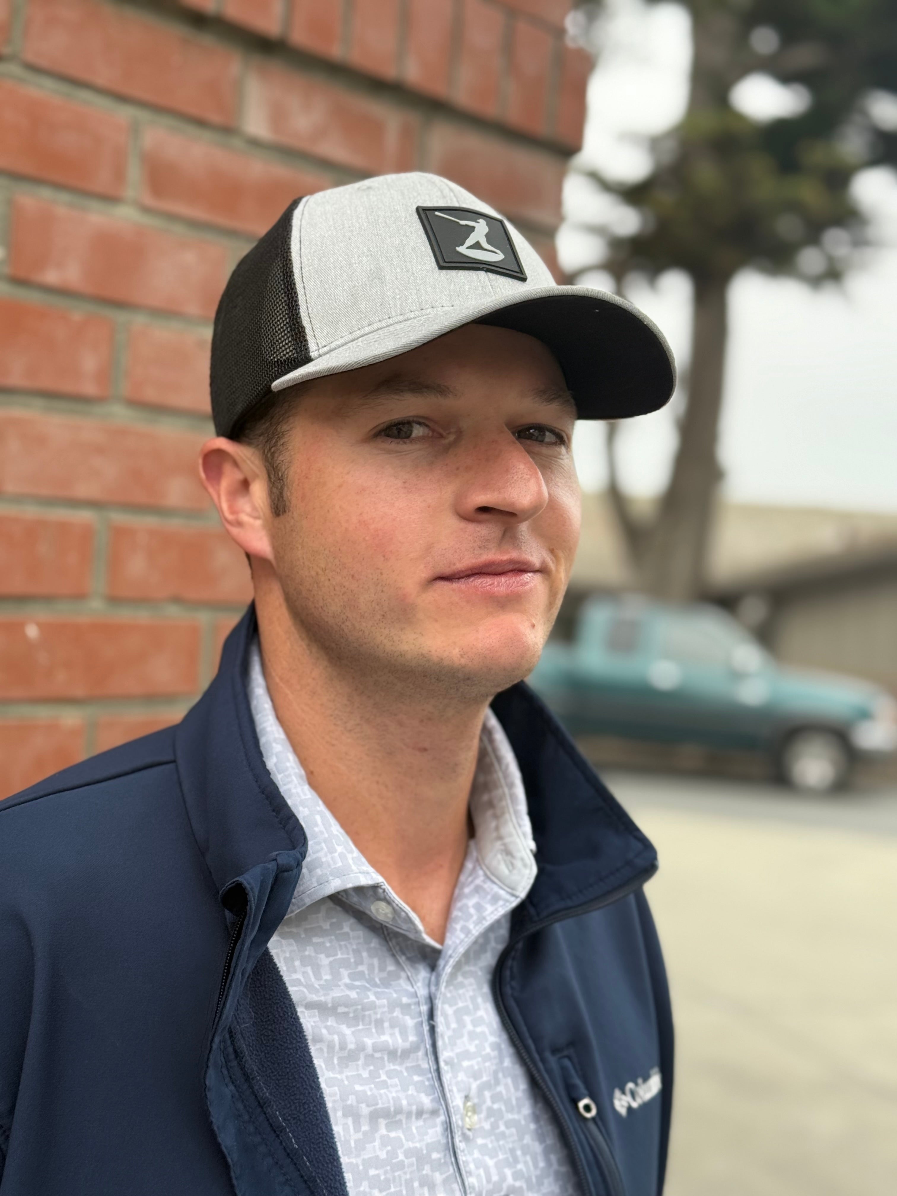 Grey Trucker Hat with Swingman 'Patch'
